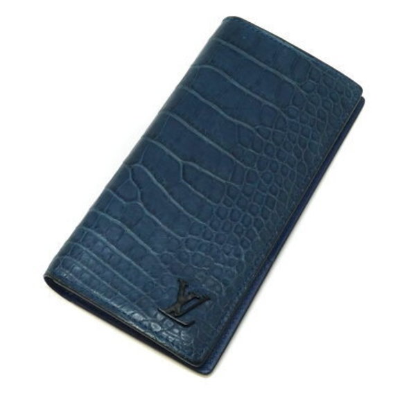 Louis Vuitton Portefeuille Brazza Fold Long Wallet Crocodile - Picture 1 of 15